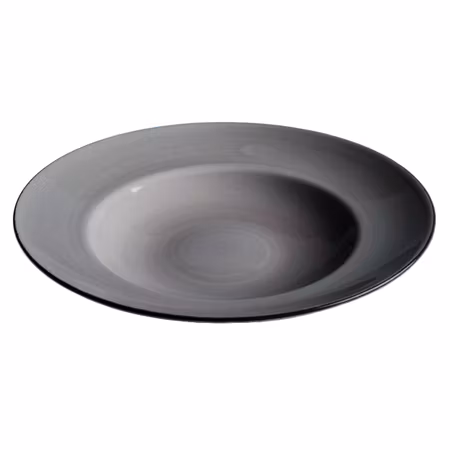 Tallrik djup rund handmålat beige 29cm