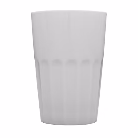 Mugg utan öra räfflad vit 38cl