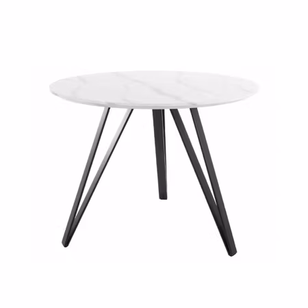 Bord Triss Ø100 vit carrara