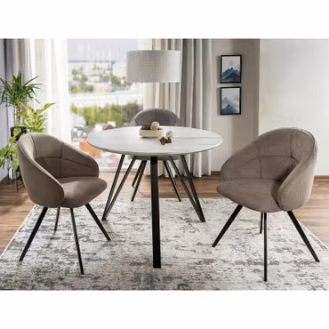 Bord Triss Ø100 vit carrara