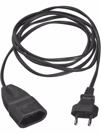 Förlängningssladd EU Black 2m