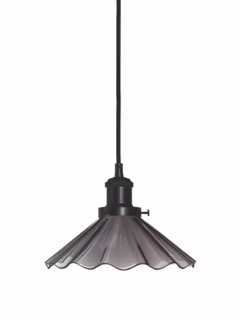 August Fönsterlampa Svart veckad 25cm