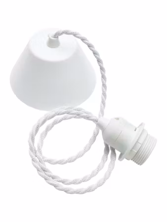 Takupphänge tvinnad Vit sladd 1,2m