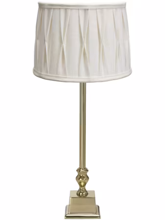 Linné bordslampa med stygn skärm 51cm