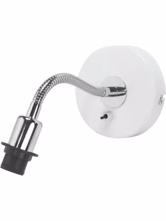 Cia vägglampa E14 Vit/Krom 27cm