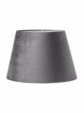 Oval Sammet Grå 20cm