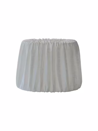 Omera Veckad Lampsk. Lin Offwhite 23cm