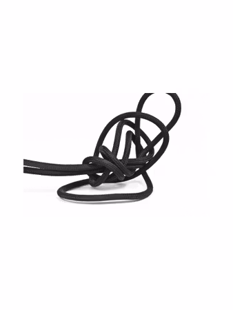 Textilkabel Svart 5m