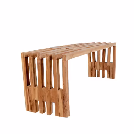 Teakbänk – 140×35 cm