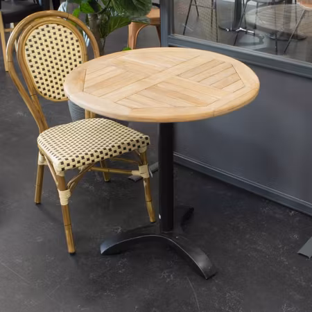 TEAK Bordsskiva Rund