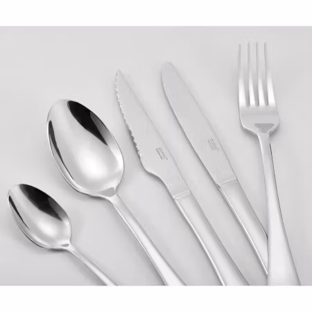 Classic Bestickset 30 delar slät kniv gaffel sked kaffesked grillkniv