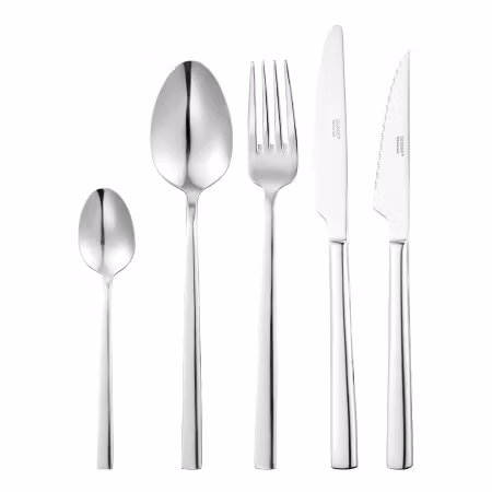 Victoria Bestickset 60 delar slät kniv gaffel sked kaffesked grillkniv