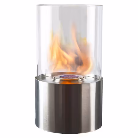 Sundby Lykta rund rostfri bioetanol höjd 28 cm