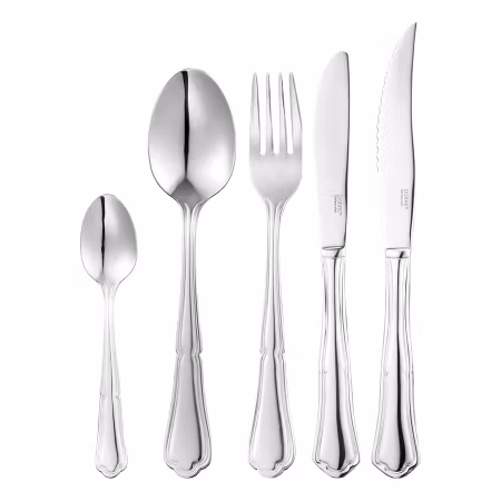 New England Bestickset 30 delar  kniv gaffel sked kaffesked grillkniv