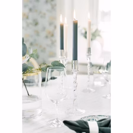 Twist Ljusstake 2-pack kromad topp höjd 24cm,27 cm