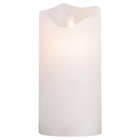 Elvira Ledljus vit timer 4/8 levande låga 8*16,7 cm