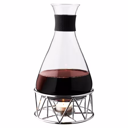 Björka Glöggkaraff glas med kromad ställning rymd 1liter