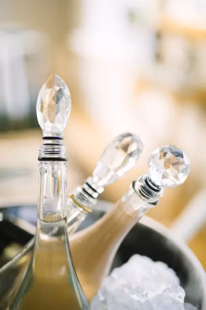 Glimmer Bottle stopper glas rund 10 cm