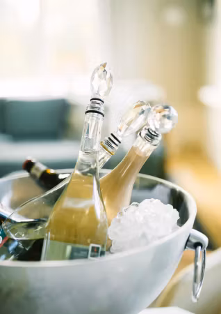 Glimmer Bottle stopper glas avlång grov 12 cm