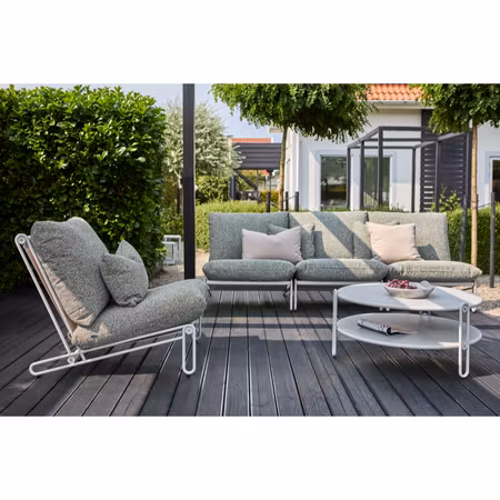 Blixt loungefåtölj Light Grey/Teddy Verde