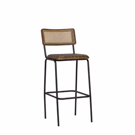 Jens Barstol Låg & Hög – Brun/Svartfärgad Ram