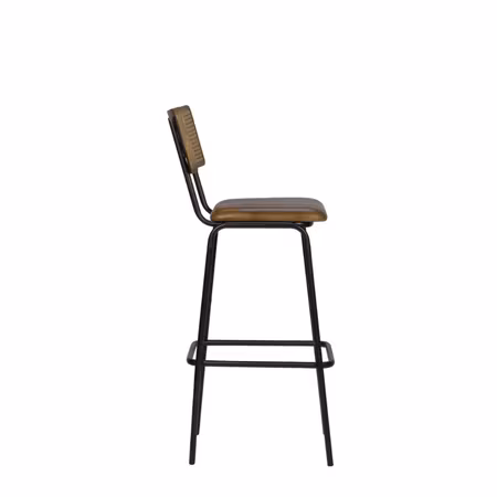 Jens Barstol Låg & Hög – Brun/Svartfärgad Ram