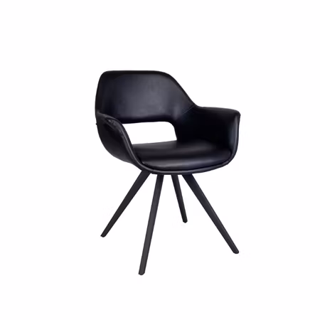 Stol Freja svart konstäder