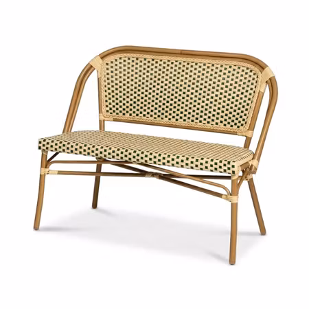 Utomhus soffa Paris 2-sits, Grön/Cream