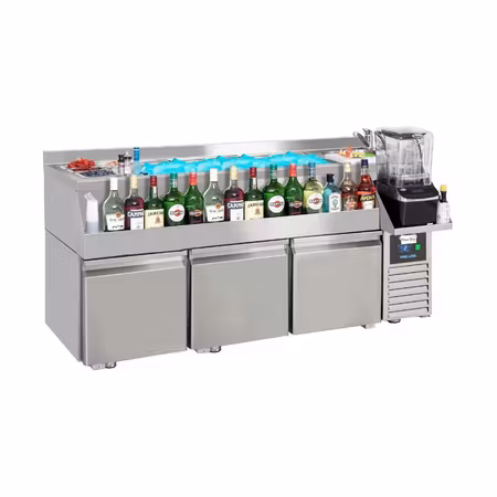 Barkylbänk med 3 dörrar - cocktail barstation
