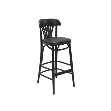 Barstol Tobias R, wenge, svart konstläder