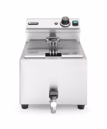 Fritös Profi Line med drain tap, 8 l, HENDI, Profi Line, 8L, Light grey, 230V/3500W, 305x515x(H)354mm