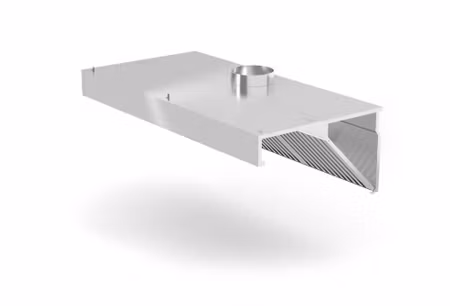 Wall-mounted extractor hood, angled, HENDI, Profi Line, utan lighting, 1200x700x(H)450mm