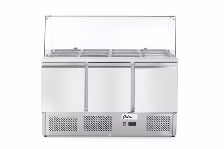 Three door salad counter med Glas display 380L, Arktic, 254L, 230V/310W, 700x1365x(H)1300mm