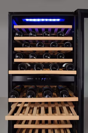 Vinkylt, 2-zone, 124 bottles, Arktic, Svart, 569x595x(H)1397mm