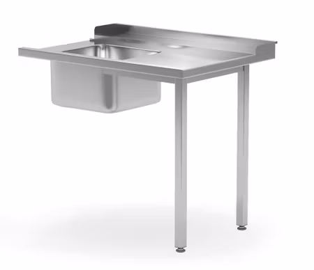 Pass-through Diskmaskin table med sink, HENDI, Right, 1200x815x(H)850mm