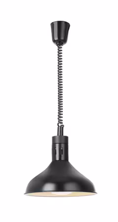 Rise och fall heat lamp, bell-shaped, HENDI, Svart, 230V/250W, ⌀295x(H)207mm