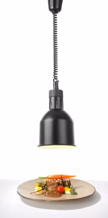 Rise och fall heat lamp, cylindrical, HENDI, Svart, 230V/250W, ⌀175x(H)250mm