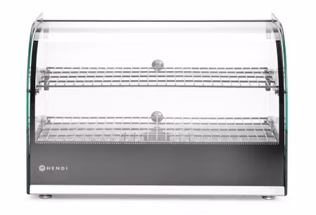 Heated Bänkmodell display two levels, HENDI, double level, Svart, 230V/800W, 554x376x(H)376mm
