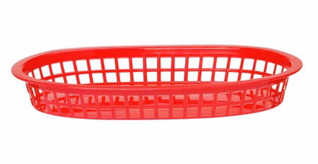 Servering baskets fast food style, HENDI, Röd, 6 pcs., 272x175x(H)38mm
