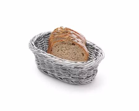 Bakery basket oval, HENDI, Light grey, 190x120x(H)60mm