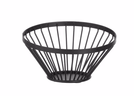 Fruit basket angled round Svart, HENDI, ⌀150x(H)80mm