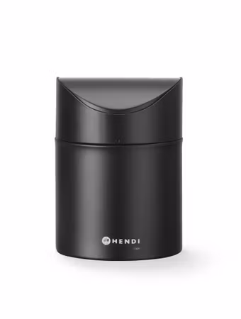 Tabletop litter bin med swing cover, HENDI, 1,2L, Svart, ⌀120x(H)165mm