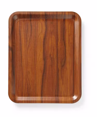 Serveringsbricka, rectangular, non-slip, laminated, AmerBox, Mahogany, 460x360mm