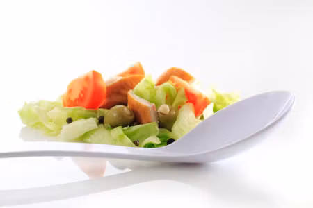 Salad spoon, HENDI, 0,06L, Vit, 335x70mm