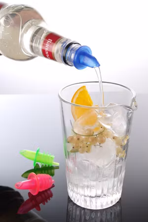 Free flow pourers, BarUp, 2 Blå, 2 Röd , 2 Grön, Röd, 6 pcs