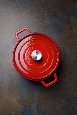 Cast iron casserole enamelled, HENDI, 3,7L, Röd, 317x240x(H)105mm, Round