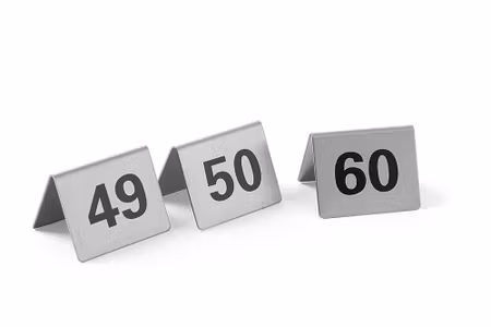 Tablestand numbers, HENDI, Numbers 49-60, 50x35x(H)40mm