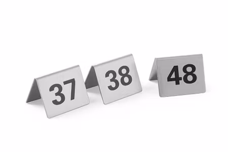Tablestand numbers, HENDI, Numbers 37-48, 50x35x(H)40mm