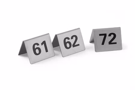 Tablestand numbers, HENDI, Numbers 61-72, 50x35x(H)40mm
