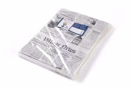 Greaseproof paper, HENDI, Newspaper print, 500 pcs., 305x305mm